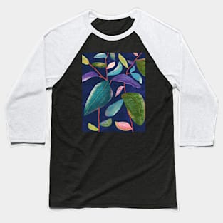 Abstract Leaves Baseball T-Shirt